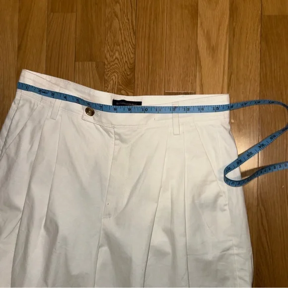 BANANA REPUBLIC LINEN-BLEND WIDE-LEG PANT NWOT. SIZE 8. CREAM/OFF-WHITE COLOR. - Picture 5 of 7